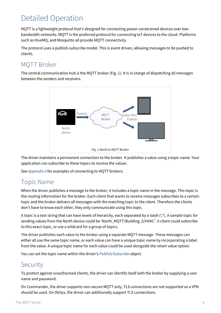 Preview thumbnail of page 4 of the MQTT Driver Manual PDF document.